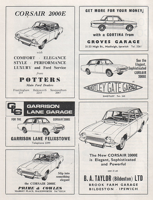 Ford dealers in Suffolk, 1967 adverts