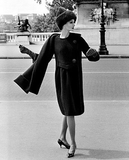 Ros Watkins in coat and scarf ensemble by Pierre Cardin, p… | Flickr
