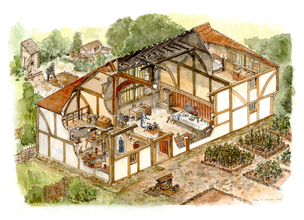 Medieval house in East Sussex The final cutaway drawing. I… Flickr