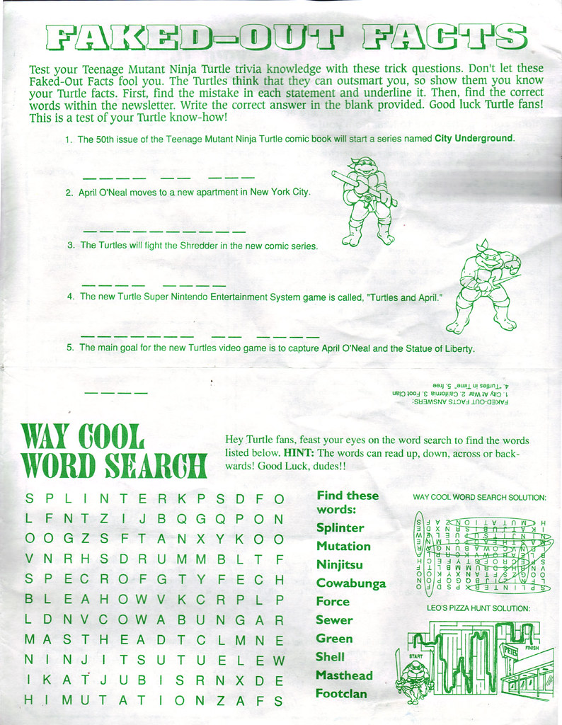 Official TEENAGE MUTANT NINJA TURTLES Turtle Force :: 'CHAOS CHRONICLES' V.5 v (( 1992 )) by tOkKa