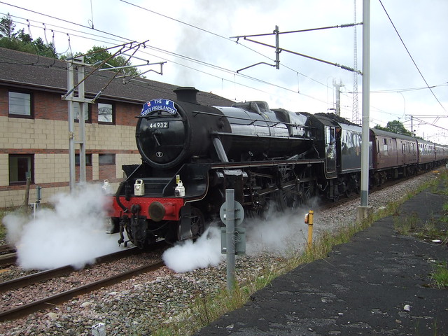 Steam on main line at Carnforth