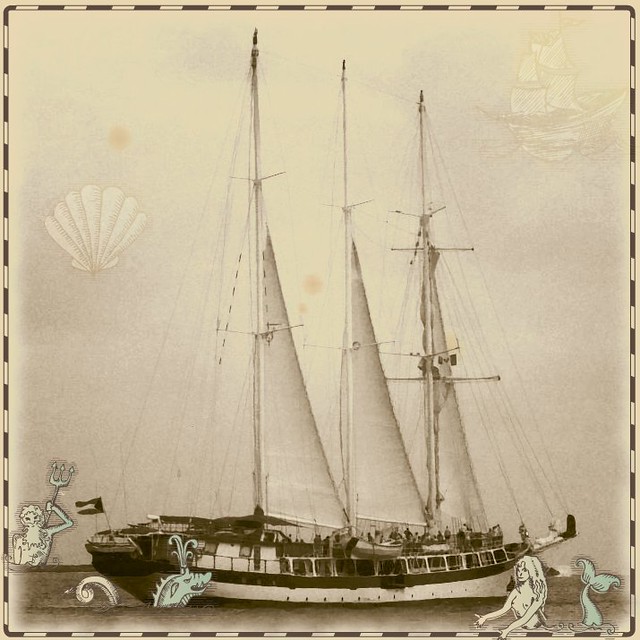 Old Style ship - Picnik Pirate