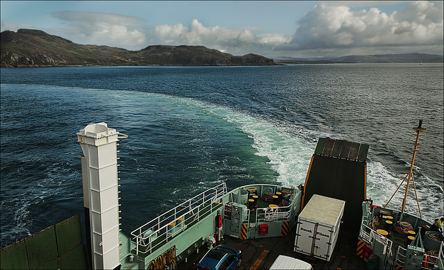 Calmac Ferry Lord of the Isles Makes a U-turn in the Gulf of Corryvrechan