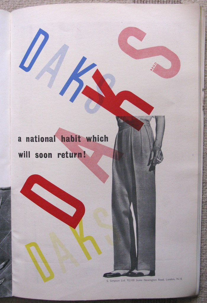 1952 ADVERT 15X11"  DAKS TROUSERS _ SIMPSON TAILORED PMP39 