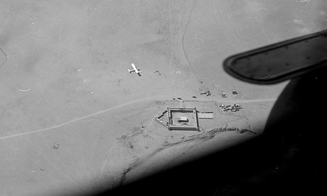 Good details in this view of an Imperial Airways aircraft at Rutbah Wells fort in Iraq  - circa 1930's