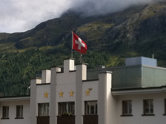 View from hotel in St Moritz