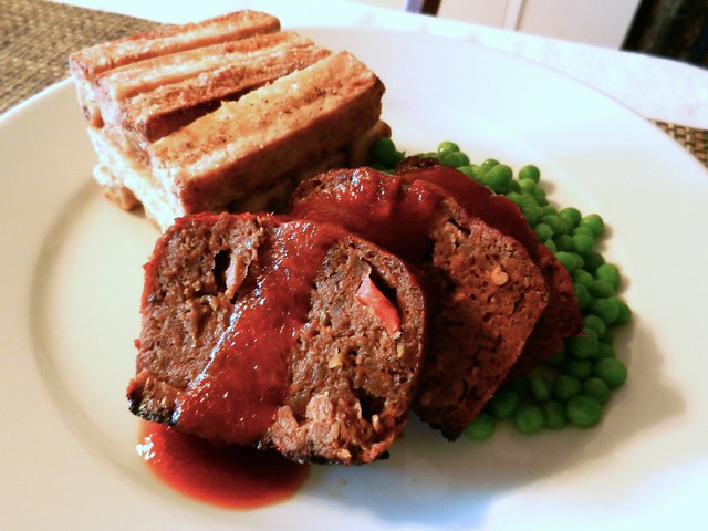 Freedom Loaf with Protein Fries and Peas