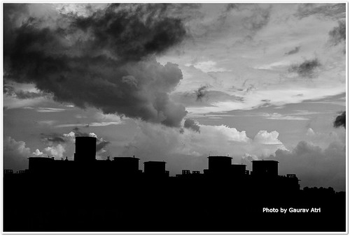 city blackandwhite noida india nature weather silhouette clouds landscape delhi monsoon rainclouds ncr whiteclouds blackclouds uttarpradesh nikondslr nikond3000 nikon1855mmvr mygearandme noidapanorama