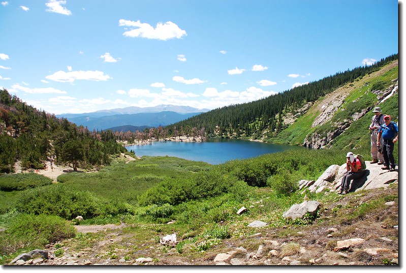 St. Mary's Lake, Mount Evans is in the distance 1