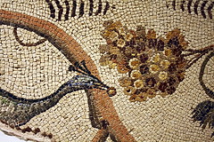 Gaziantep. Museu dels mosaics de Zeugma. Detall d'un mosaic amb temàtica bàquica.