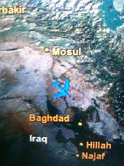 Yes, we flew right over Baghdad!