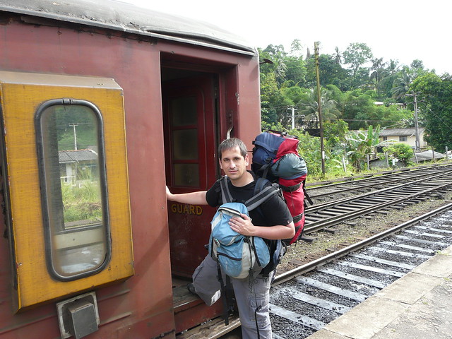 Sele en un tren de Sri Lanka