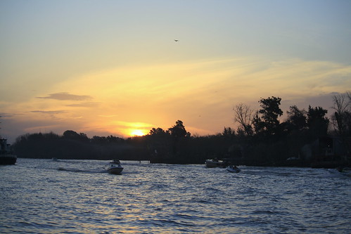 sunset argentina água barco