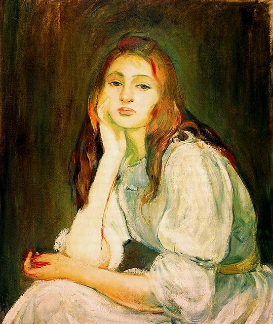 Morisot, Berthe (French, 1841-1895)  - Julie Daydreaming  - 1894