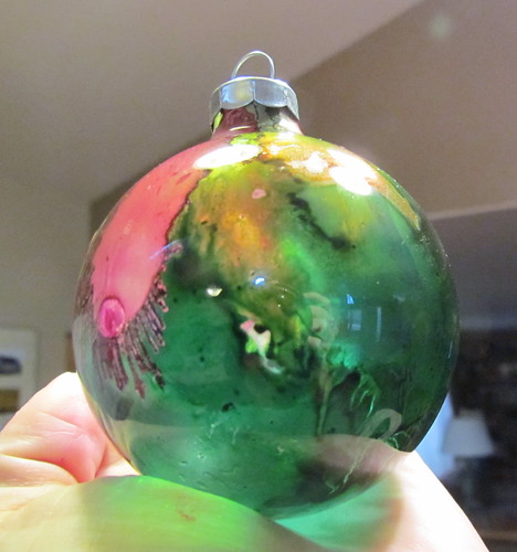 Alcohol Ink Christmas Ornament | see more ideas on my blog m… | Flickr