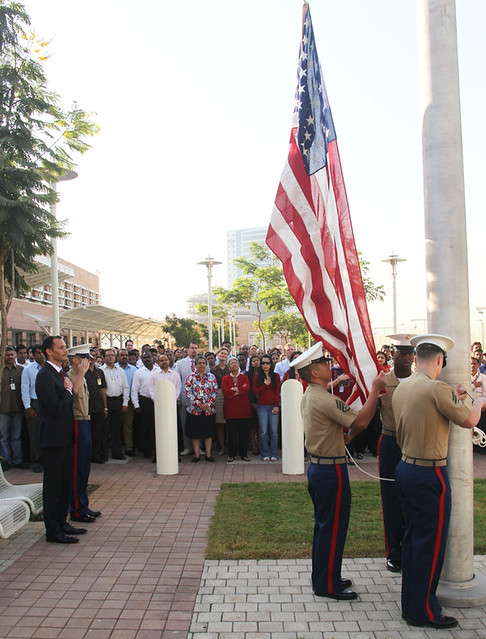 Flag Hoisting at the U.S. Consulate's new facility