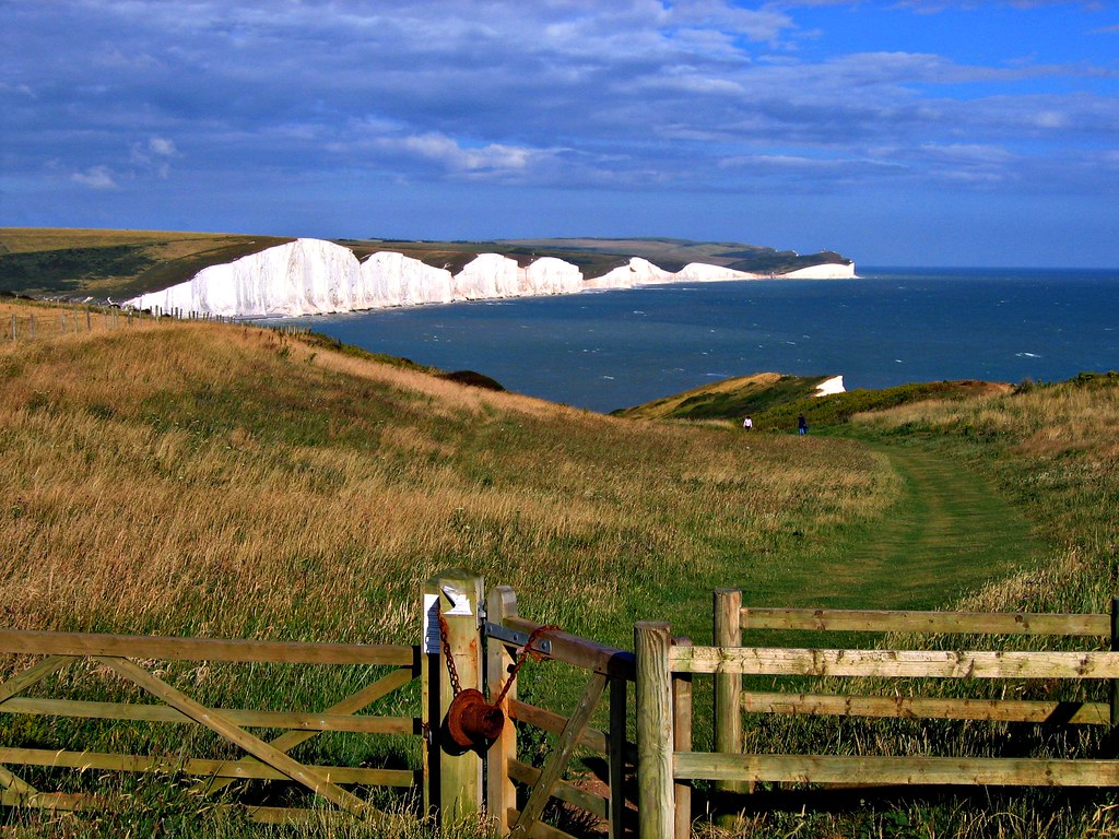 Approaching Seven Sisters from Seaford Head on a Windy July Afternoon by UGArdener