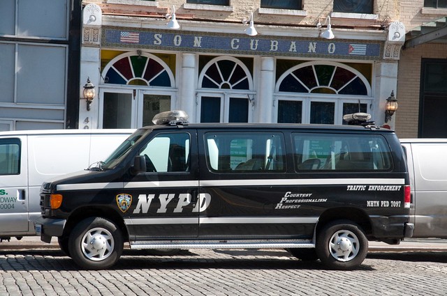 Side of NYPD Black Van