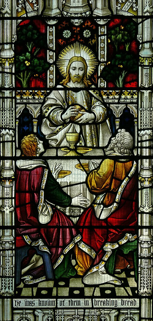 Sun, 02/06/2011 - 13:17 - Stained glass. St Michael. Warmington, Warwickshire 06/02/2011.