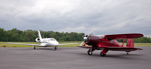 Staggerwing and business jet
