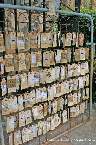 tag gate I decorated shipping tags and tied them to a vint Flickr