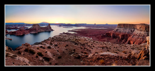 panorama sunrise utah hdr lakepowell alstrompoint glencanyonnr