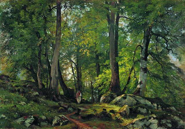 Ivan Shishkin - Russian Museum. Beech Forest in Switzerland/Буковый лес в Швейцарии (1863)