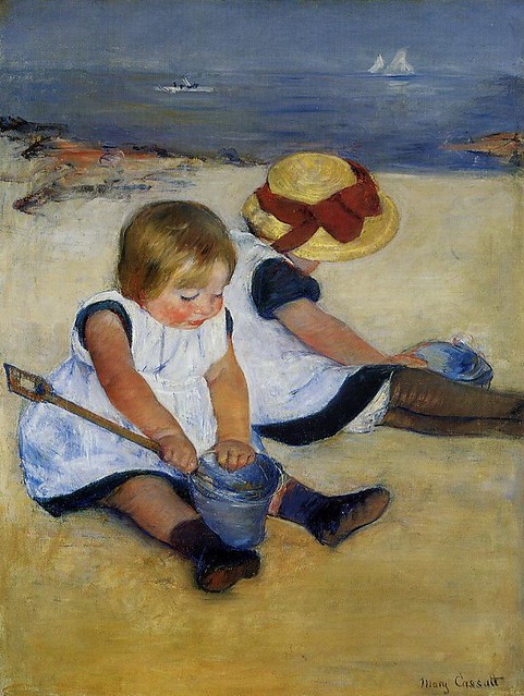 Cassatt, Mary  - Children on the shore (American,  1844-1925) - 1885