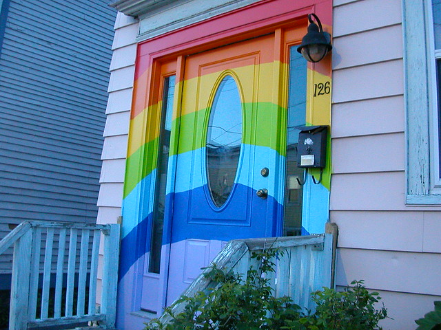 rainbow door