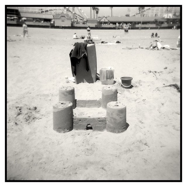 deserted sand castle