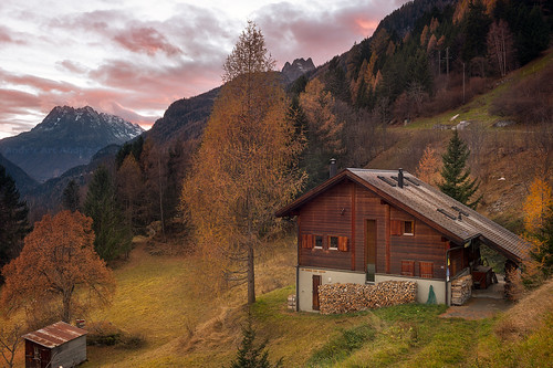 Finhaut by Andy'z Art, sunset mountains colors landscape switzerland nikon suisse swiss nikkor extérieur f28 chalets couche