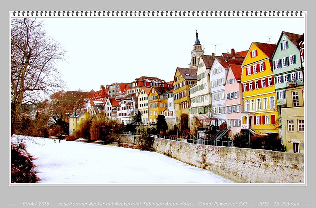 Mein Kalenderbild - Neckarfront mit zugefrorenem Neckar