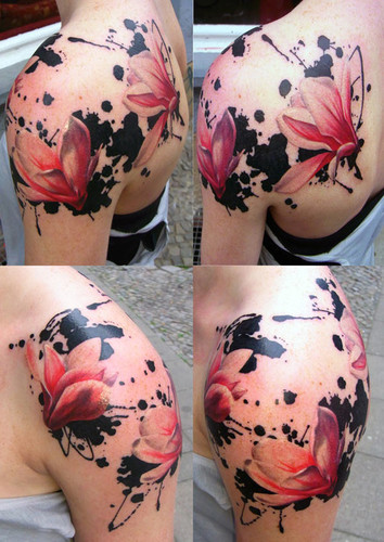 Watercolor splatter tattoo | Splatter tattoo, Paint splatter tattoo,  Watercolor tattoo sleeve