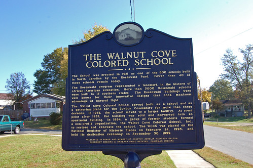 sign education northcarolina schoolhouse blackhistory 1921 rosenwaldschool stokescounty nationalregisterofhistoricplacea walnutcovecloredschool