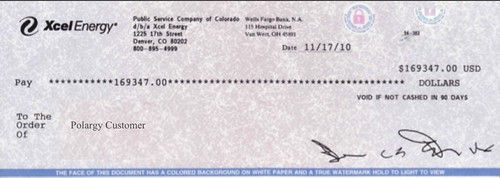 Big Fat Rebate Check From Xcel Energy Rebate Check For Col Flickr
