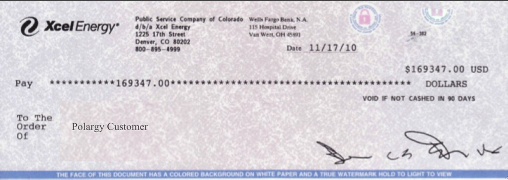 Big Fat Rebate Check From Xcel Energy Rebate Check For Col Flickr