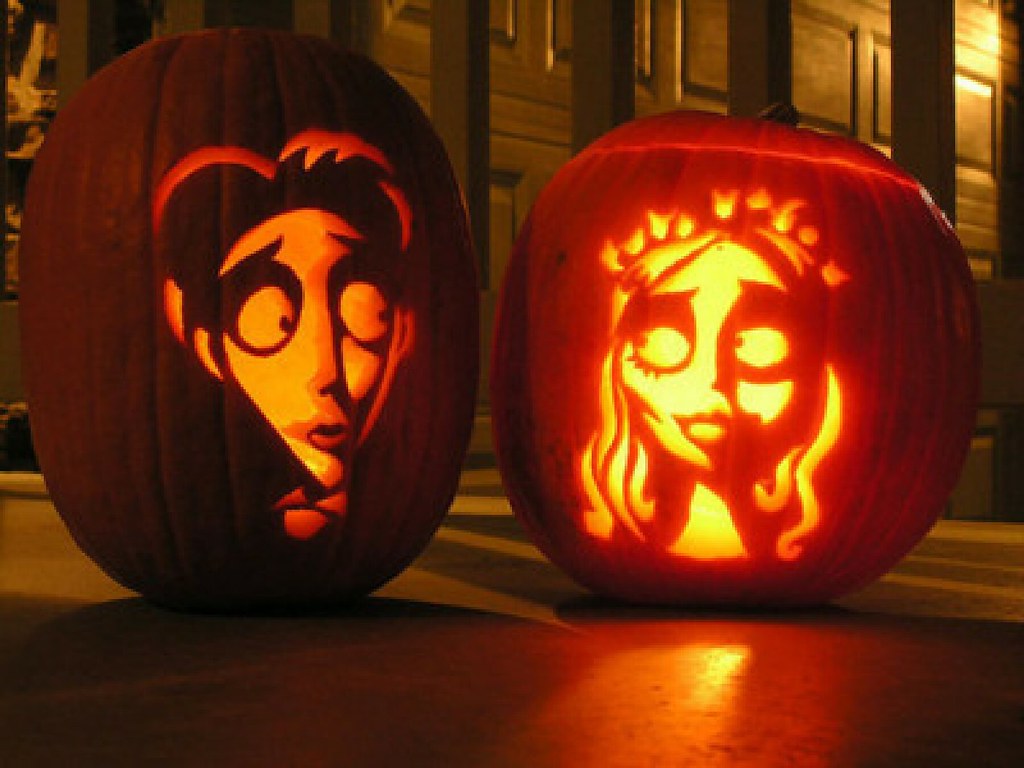 Pumpkin Carving Ideas: Corpse Bride.