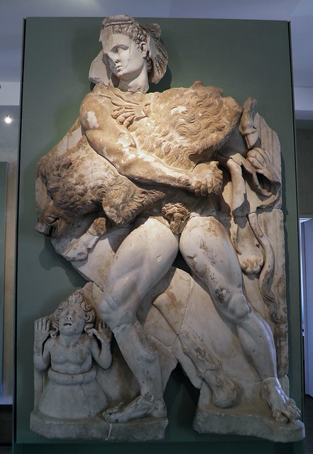 Hercule et le sanglier d'Erymanthe (Hercules' Fourth Labor: the Erymanthian Boar), MSR, Musée Saint-Raymond, Villa romaine de Chiragan, Musée des Antiques de Toulouse