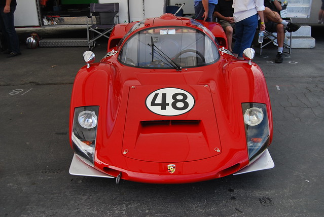 Red Porsche 906 #48 from front