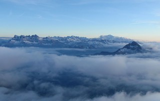 Mont Blanc Massif at sunset