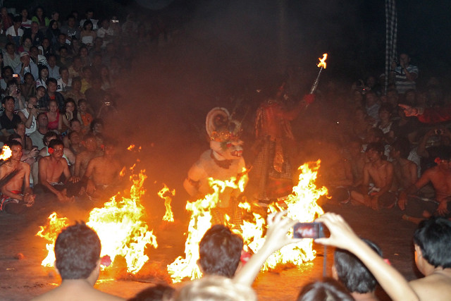 Hanuman surrounded by fire