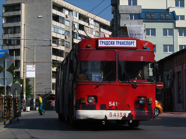 Тролейбус ЗиУ 682 №54159 Русе 2008 г. ZiU 682 Trolleybus Nr. 54159 Ruse Bulgaria
