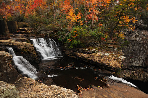 autumn fall waterfall alabama foliage explore desotofalls d300s n1110272248