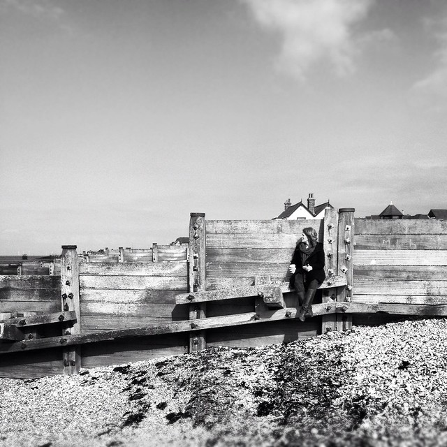 Lou at Whitstable Beach