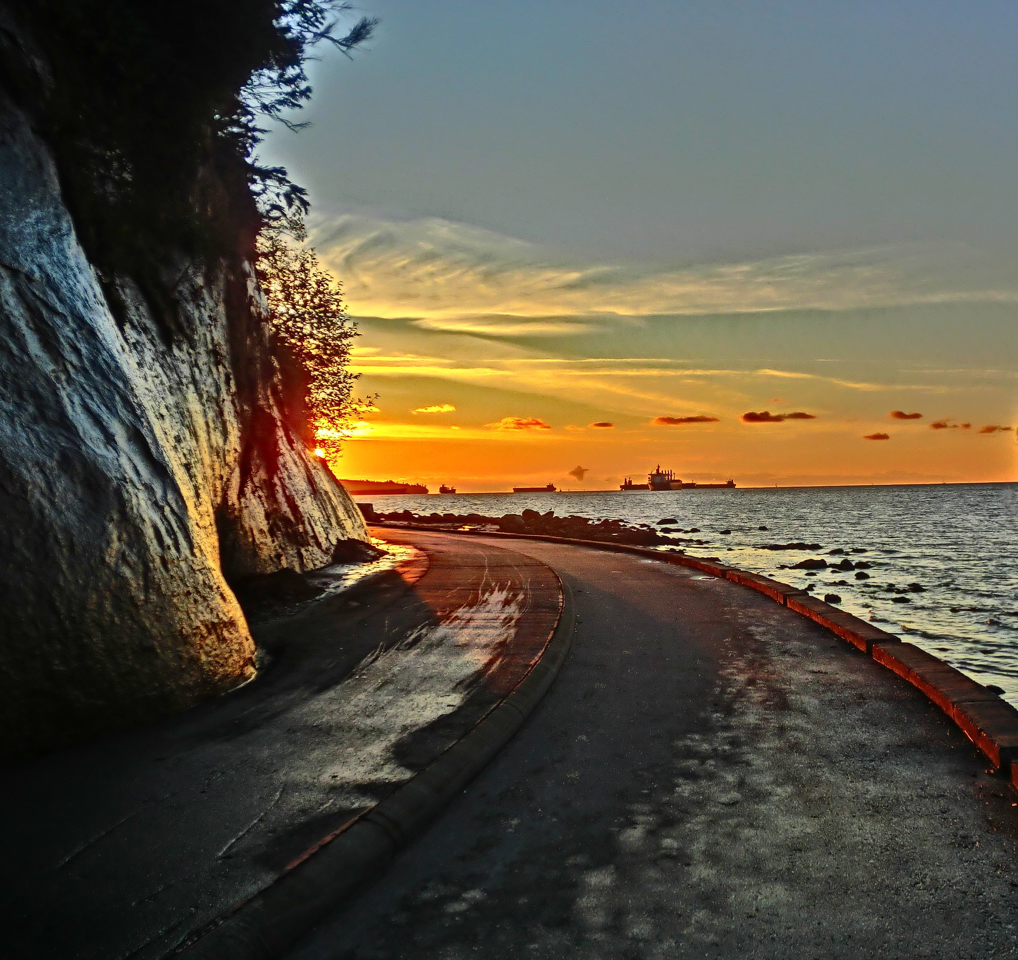 Sea sunset Wall Stanley Park , Vancouver BC