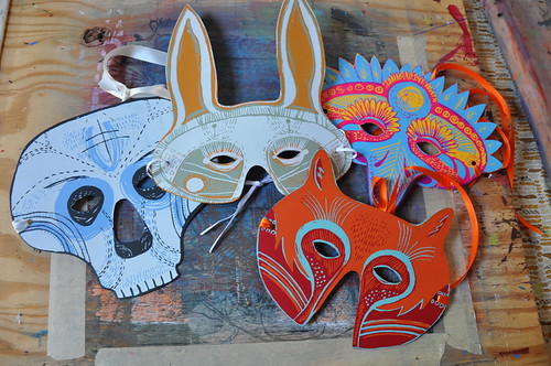 Paper Photo Mask paper masks | paper masks - cut from handprinted screenprint… | Flickr