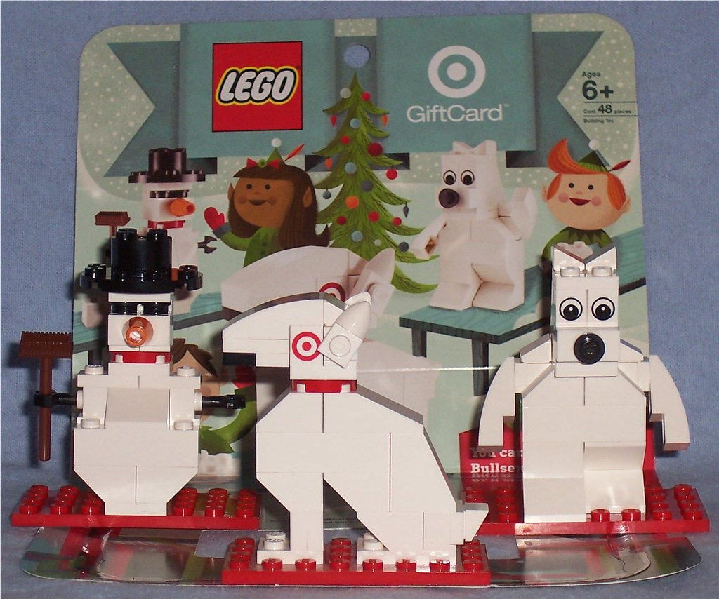 Details about   Lego Minifigur Exclusive Holiday Gift Card Bullseye Dog Snowman Polar Bear NEW