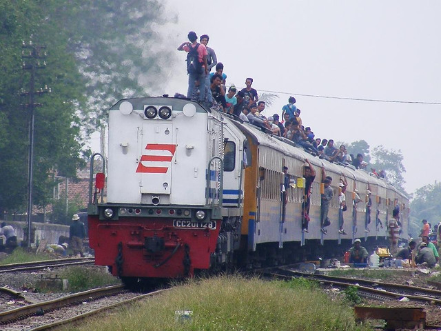 Eastbound Odong2 Train, depart LemahAbang