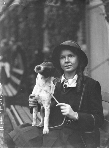 A schoolgirl exhibitor with her dog, c. 1930, by Sam Hood | by State Library of NSW