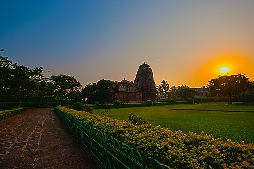 sunset india monument architecture ancient historical orissa hdr ind sigma1020mm manualhdr nikond80 rajaranitemple bubhaneshwar bhubhaneshwar